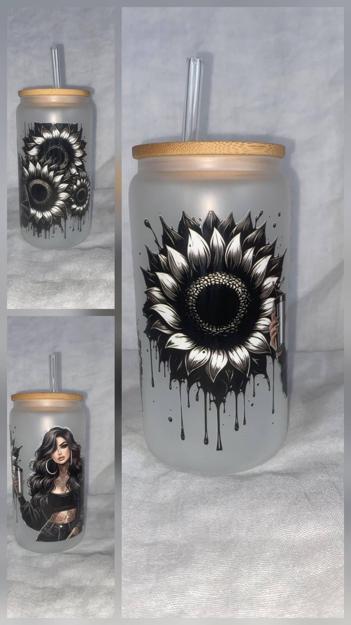 Verre canette noir