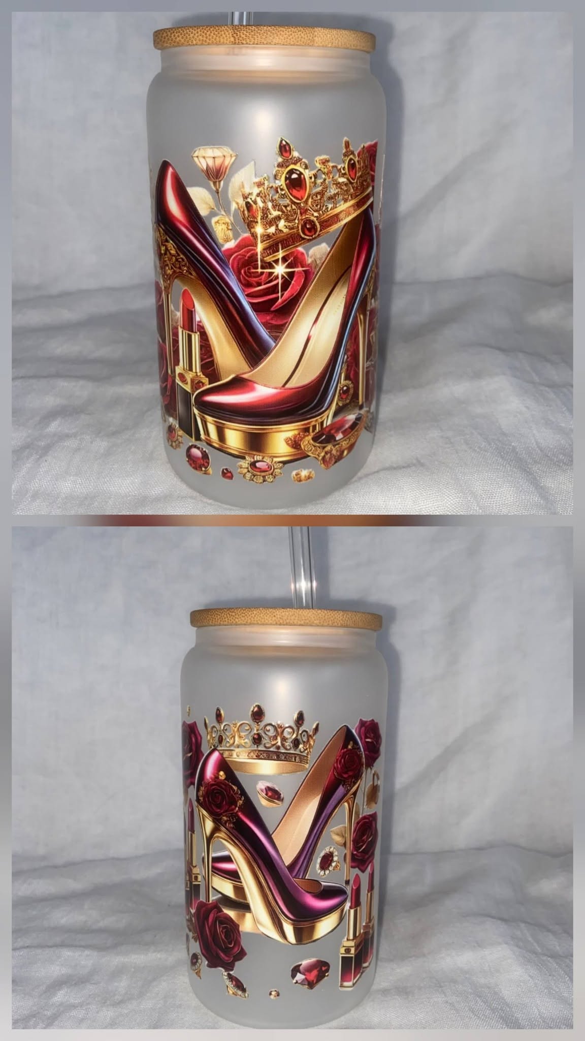 verre canette chaussure